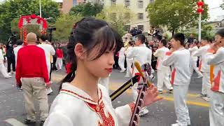 潮阳双忠文化节上的潮汕大锣鼓，少女炮囊队巡演#潮汕营老爷