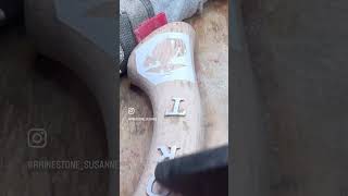 Carving a Marine Corps axe #axecarving #axe #dremelcarving #woodcarving