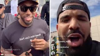 Drake Chilling With Kawhi Leonard At The Raptors Parade