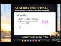 GED® Math: Divide by Monomial (1.MP2, Adv, # 7)