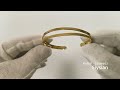 elysian – handmade gold open cuff bracelet kubat szywacz jewelry