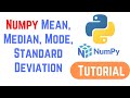 Python NumPy Tutorial For Beginners - Numpy Mean, Median, Mode, Standard Deviation in Python