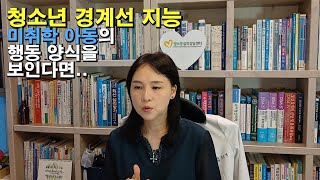 (풀버전)청소년 경계선 지능은 미취학 아동의 행동 양상을 보일 수 있어서 또래나 학교에서 왕따를 경험할 확률이 높다