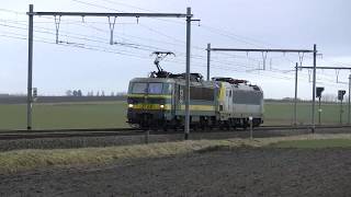 Goederen trein omleiding via Lijn 36 Gingelom Borlo 09/03/2018