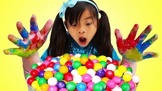 Johny Johny Yes Papa | Emma Pretend Play Wash Your Hands Before Eating Gumballs