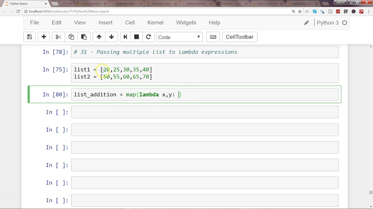 Python 3 Programming Tutorial 11 Processing Multiple List With Map