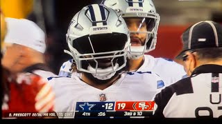 Zeke Elliott Plays Center and Gets Steam Rolled