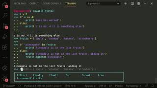 Learning Python - Keywords, Syntax, and Conditions