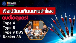 ฟังเปรียบเทียบสายลำโพง AudioQuest Type4, Type5, Type 9 DBS และ Rocket 88