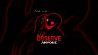 How to Observe Anyone 💀 | Dark Psychology tricks #darkpsychology #psychology #mindreading