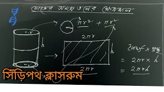 লম্ব-বৃত্তাকার চোঙের সমগ্রতলের ক্ষেত্রফল