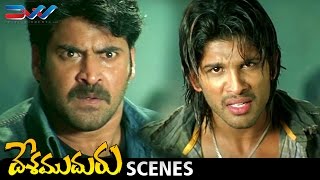 Allu Arjun Powerful Fight and Dialogue | Desamuduru Telugu Movie Scenes | Hansika | Puri Jagannadh