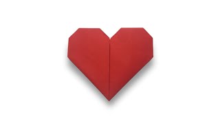 How to make a paper heart - easy origami heart and love
