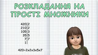 РОЗКЛАДАННЯ НА ПРОСТІ МНОЖНИКИ (Марина Безніщенко)