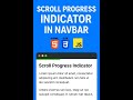 🔥 Add a Scroll Progress Bar to Your Website (Easy HTML/CSS/JS Tutorial) #shorts #software 