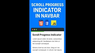🔥 Add a Scroll Progress Bar to Your Website (Easy HTML/CSS/JS Tutorial) #shorts #software