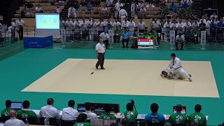 2018IH 男子柔道個人100kg級 準決勝 八木 崇徳（広島県） 対 植岡 天理（奈良県）