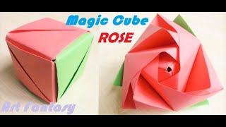 How To Make an Origami Magic Rose Cube | 折纸玫瑰立方体 | ओरिगेमी गुलाब घन | 折り紙ローズキューブ