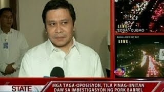 SONA: Mga taga-oposisyon, tila pinag-iinitan daw sa imbestigasyon ng pork barrel