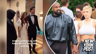 Fans think Kanye West crashed strangers’ Italian wedding in viral video