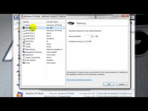 How to increase your ram in Windows XP Mode. How to increase your ram in Windows XP Mode.