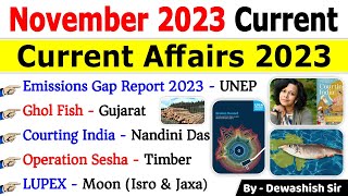 November 2023 Monthly Current Affairs | Current Affairs 2023 | Monthly Current Affairs 2023 #current