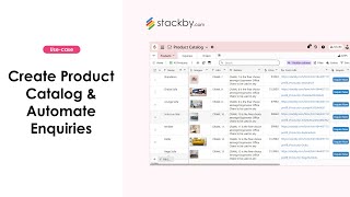 Create Product Catalog & Automate Enquiries | Stackby Use-case