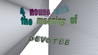 devotee - 6 nouns meaning devotee (sentence examples)