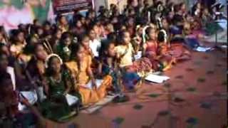 Swarathraya Students performing before Dakshina Mookambika Temple N. Paravur