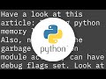 Python memory leaks