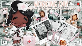 My*PRODUCTIVE MORNING ROUTINE🧖🏾‍♀️🌤💗꒱//before work👩🏾‍⚕️🤍*With voices📢*// AvatarWorld Roleplay🌍