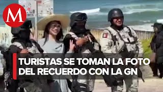 Turistas visitan playas de Tijuana