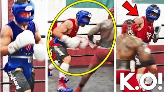*WOW* MANNY PACQUIAO LEAKED SPARRING IN SERIOUS TRAINING CAMP FOR ERROL SPENCE~UNSEEN PADS HEAVY BAG