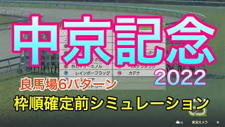 【中京記念2022】枠順確定前シミュレーション《良馬場6パターン》【競馬】