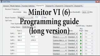 Motorola Minitor VI (6) programming guide - detailed long version