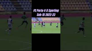 Golos do FC Porto no FC Porto 4-5 Sporting Sub-15 2022-23 #shorts  (Bruno Alves 82)