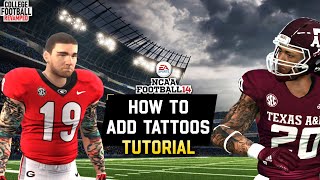 How to add Tattoos to your players in NCAA 14 CFB Revamped! College Football Revamped Tutorial