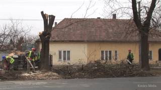 Abaújszántó, Béke út rekonstrukció kezdés 2017 02 17