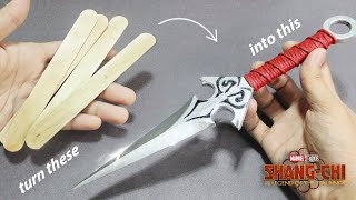 How I make my Shang Chi Kunai (Death Dealer) from Popsicle Sticks | Homemade | WITHOUT POWERTOOLS