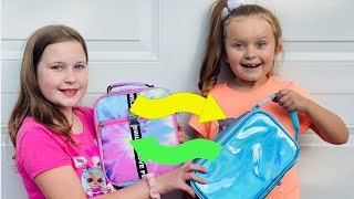 Healthy Food LunchBox Switch Up Challenge with Sisters Play Toys
