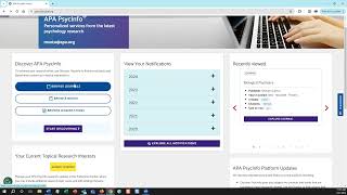 APA PsycInfo research services - Feature Spotlight Webinar #1