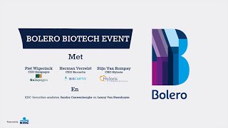 Bolero Biotechevent met Biocartis, Hyloris en Galapagos