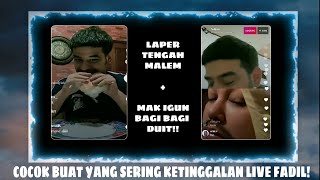 Live Instagram Fadil Jaidi(10-11/10/2020) || fadil sama dilla kelaperan tengah malem, masak cimol!