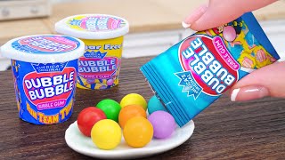 So sweet Miniature Bubble Gum Decorating | Mini Candy and Tiny Dessert Tutorial | Miniature Cooking