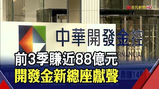 開發金前3季獲利87.9億 今年股價跌逾10% 新外籍總座龐德明負重任│非凡財經新聞│20201118