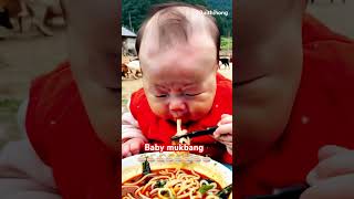 Baby mukbang 🍜| bữa sáng của bé xin mời cả nhà mukbang cùng bé nào! #shortvideo  #viralvideo