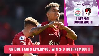 Facts about Liverpool's 9-0 win over Bournemouth in the 2022 2023 Premier League || LIVERPOOL NEWS