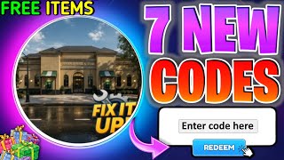 ⚠️NEW CODES⚠️FIX IT UP CODES IN MAY 2026 - ROBLOX FIX IT UP CODES