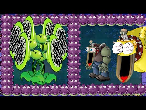 Gatling Threepeater Vs Todos Los Zombies Vs Dr Zomboss Plantas Vs Zombies Battlez