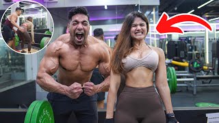 CAN SHE SURVIVE MY BRUTAL BACK WORKOUT ?!